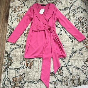 ASOS In the Style x Naomi Genes Tie Front Blazer Dress